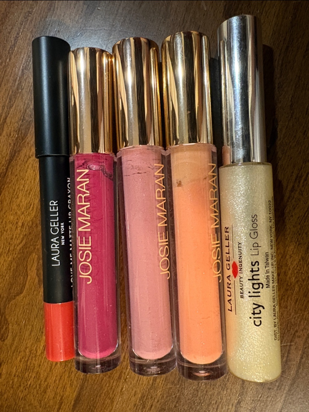 Laura Geller & Josie Maran Lip Bundle - Matte Crayon & Hydrating Glosses
